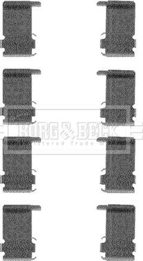 Borg & Beck BBK1092 - Комплект принадлежности, дискови накладки vvparts.bg