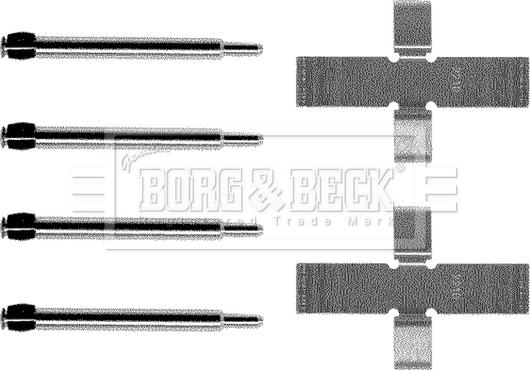 Borg & Beck BBK1002 - Комплект принадлежности, дискови накладки vvparts.bg