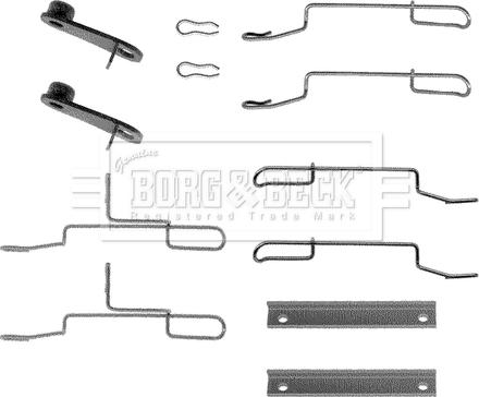 Borg & Beck BBK1020 - Комплект принадлежности, дискови накладки vvparts.bg