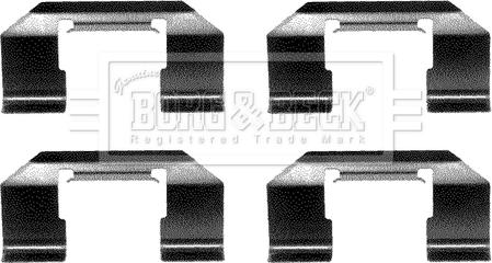 Borg & Beck BBK1109 - Комплект принадлежности, дискови накладки vvparts.bg