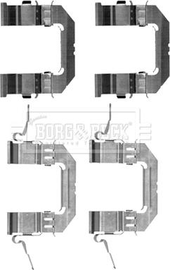 Borg & Beck BBK1244 - Комплект принадлежности, дискови накладки vvparts.bg