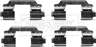Borg & Beck BBK1240 - Комплект принадлежности, дискови накладки vvparts.bg