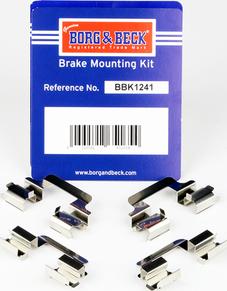 Borg & Beck BBK1241 - Комплект принадлежности, дискови накладки vvparts.bg