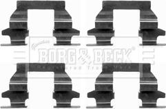 Borg & Beck BBK1242 - Комплект принадлежности, дискови накладки vvparts.bg