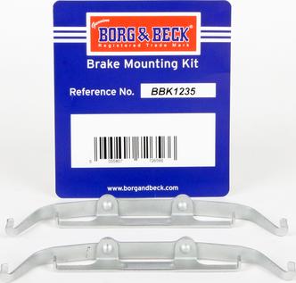 Borg & Beck BBK1235 - Комплект принадлежности, дискови накладки vvparts.bg