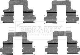 Borg & Beck BBK1230 - Комплект принадлежности, дискови накладки vvparts.bg