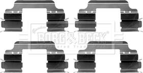 Borg & Beck BBK1237 - Комплект принадлежности, дискови накладки vvparts.bg