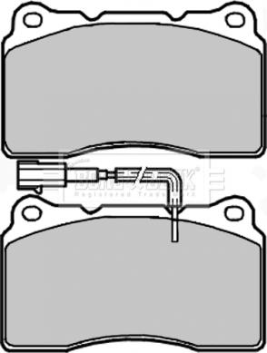 FIAT 6001073124 - Комплект спирачно феродо, дискови спирачки vvparts.bg