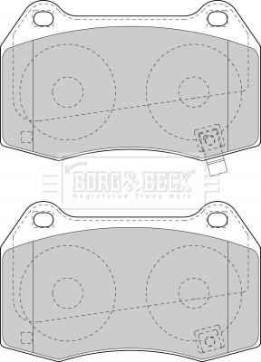 Borg & Beck BBP1971 - Комплект спирачно феродо, дискови спирачки vvparts.bg