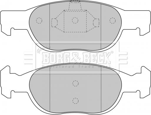 Borg & Beck BBP1499 - Комплект спирачно феродо, дискови спирачки vvparts.bg