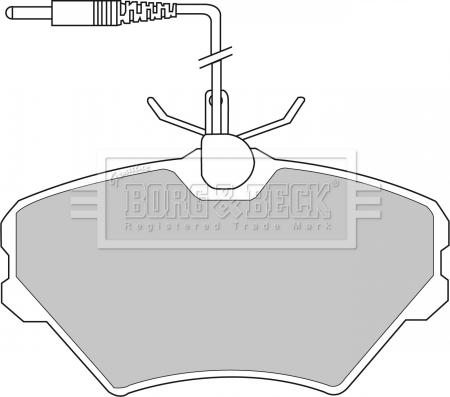 Borg & Beck BBP1490 - Комплект спирачно феродо, дискови спирачки vvparts.bg