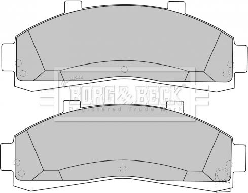 Borg & Beck BBP1644 - Комплект спирачно феродо, дискови спирачки vvparts.bg