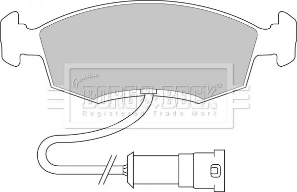 Borg & Beck BBP1096 - Комплект спирачно феродо, дискови спирачки vvparts.bg