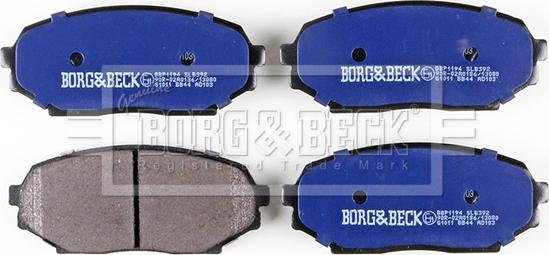 Borg & Beck BBP1194 - Комплект спирачно феродо, дискови спирачки vvparts.bg