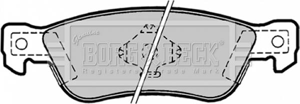 Borg & Beck BBP1163 - Комплект спирачно феродо, дискови спирачки vvparts.bg