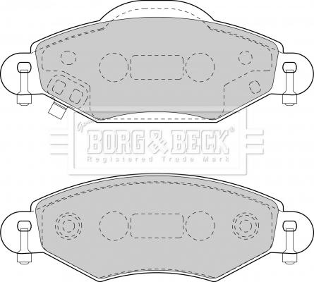 Borg & Beck BBP1808 - Комплект спирачно феродо, дискови спирачки vvparts.bg