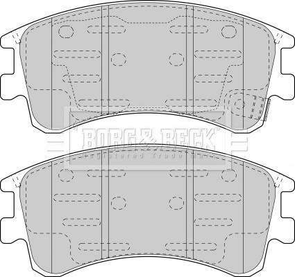 Borg & Beck BBP1815 - Комплект спирачно феродо, дискови спирачки vvparts.bg