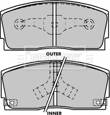 Borg & Beck BBP1241 - Комплект спирачно феродо, дискови спирачки vvparts.bg