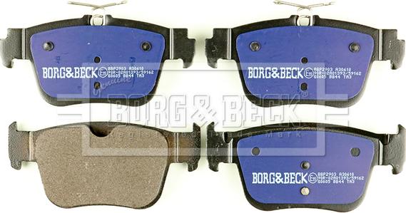 Borg & Beck BBP2903 - Комплект спирачно феродо, дискови спирачки vvparts.bg