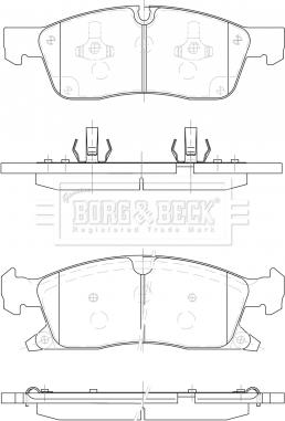 Borg & Beck BBP2491 - Комплект спирачно феродо, дискови спирачки vvparts.bg