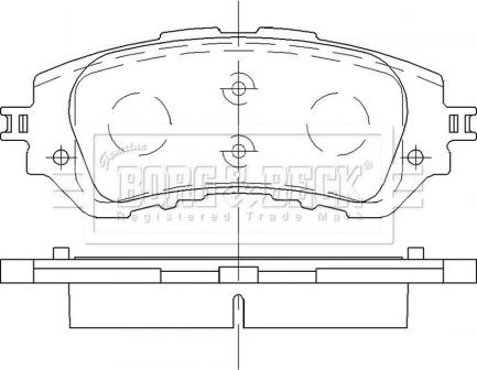 Borg & Beck BBP2483 - Комплект спирачно феродо, дискови спирачки vvparts.bg