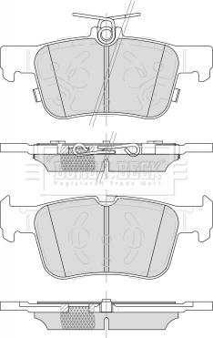 Borg & Beck BBP2509 - Комплект спирачно феродо, дискови спирачки vvparts.bg