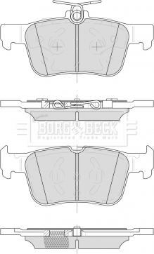 Borg & Beck BBP2505 - Комплект спирачно феродо, дискови спирачки vvparts.bg