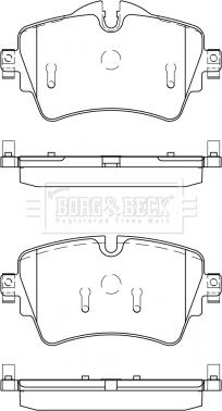 Borg & Beck BBP2526 - Комплект спирачно феродо, дискови спирачки vvparts.bg