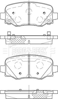 Borg & Beck BBP2521 - Комплект спирачно феродо, дискови спирачки vvparts.bg