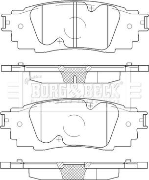 Borg & Beck BBP2575 - Комплект спирачно феродо, дискови спирачки vvparts.bg