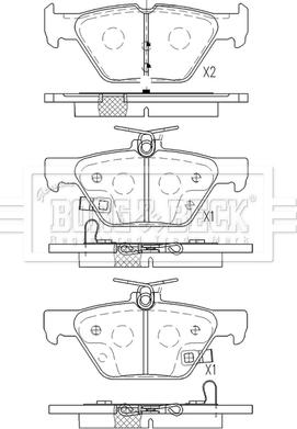 Borg & Beck BBP2571 - Комплект спирачно феродо, дискови спирачки vvparts.bg