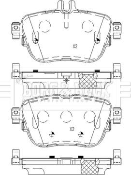 Borg & Beck BBP2644 - Комплект спирачно феродо, дискови спирачки vvparts.bg