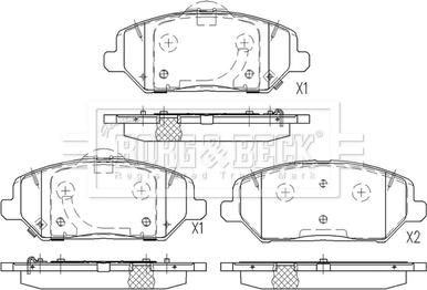 Borg & Beck BBP2640 - Комплект спирачно феродо, дискови спирачки vvparts.bg