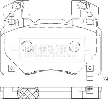 Borg & Beck BBP2656 - Комплект спирачно феродо, дискови спирачки vvparts.bg