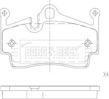 Borg & Beck BBP2666 - Комплект спирачно феродо, дискови спирачки vvparts.bg