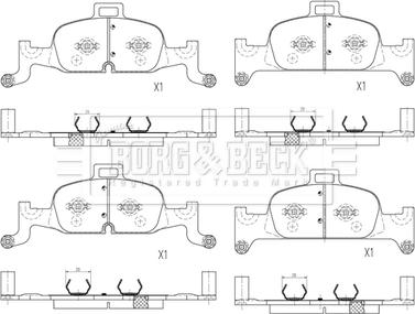 Borg & Beck BBP2602 - Комплект спирачно феродо, дискови спирачки vvparts.bg