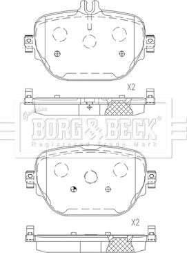 Borg & Beck BBP2685 - Комплект спирачно феродо, дискови спирачки vvparts.bg