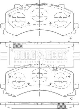 Borg & Beck BBP2683 - Комплект спирачно феродо, дискови спирачки vvparts.bg