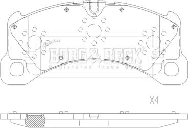 Borg & Beck BBP2682 - Комплект спирачно феродо, дискови спирачки vvparts.bg