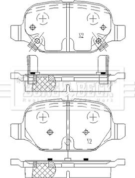 Borg & Beck BBP2620 - Комплект спирачно феродо, дискови спирачки vvparts.bg