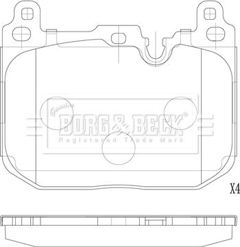 Borg & Beck BBP2878 - Комплект спирачно феродо, дискови спирачки vvparts.bg