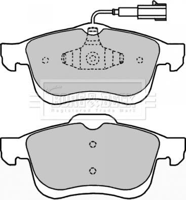 Borg & Beck BBP2250 - Комплект спирачно феродо, дискови спирачки vvparts.bg