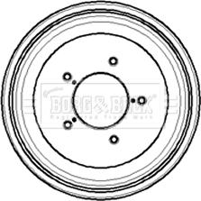 Borg & Beck BBR7062 - Спирачен барабан vvparts.bg