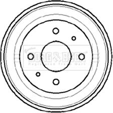 Borg & Beck BBR7008 - Спирачен барабан vvparts.bg