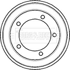 Borg & Beck BBR7083 - Спирачен барабан vvparts.bg