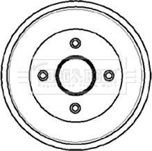 Borg & Beck BBR7034 - Спирачен барабан vvparts.bg