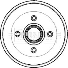 Borg & Beck BBR7024 - Спирачен барабан vvparts.bg