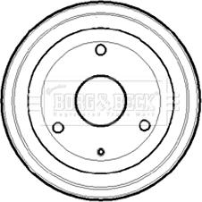 Borg & Beck BBR7073 - Спирачен барабан vvparts.bg