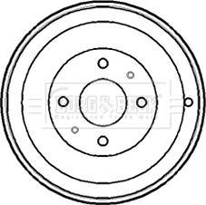 Borg & Beck BBR7148 - Спирачен барабан vvparts.bg