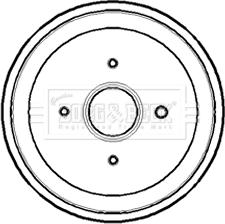 Borg & Beck BBR7169 - Спирачен барабан vvparts.bg